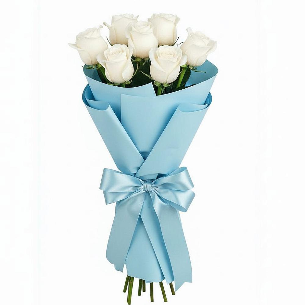 Букет 7 белых роз Проуд в Сива