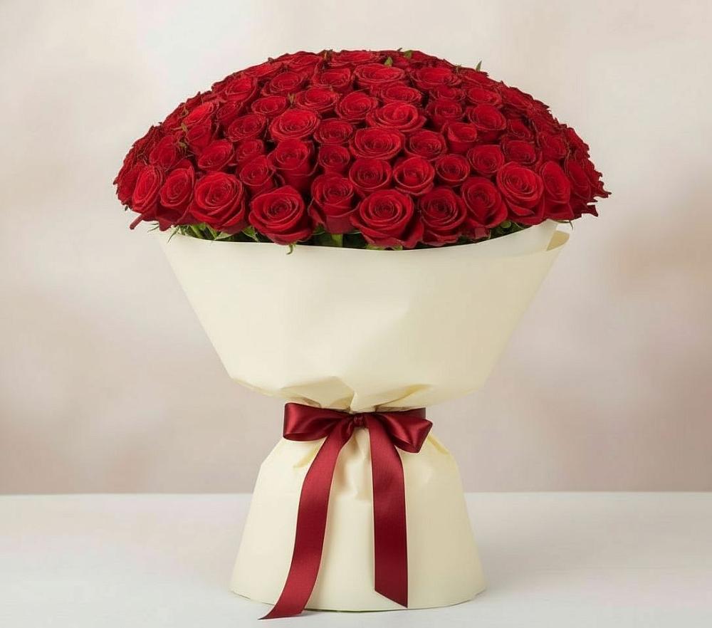 Букет 101 Красная роза Милано в Сива