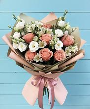 Букет цветов из:  Розы, Альстромерии и Лизиантусы в Сива