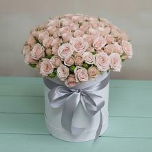 Цветочная композиция из Розы в шляпной коробке в Сива