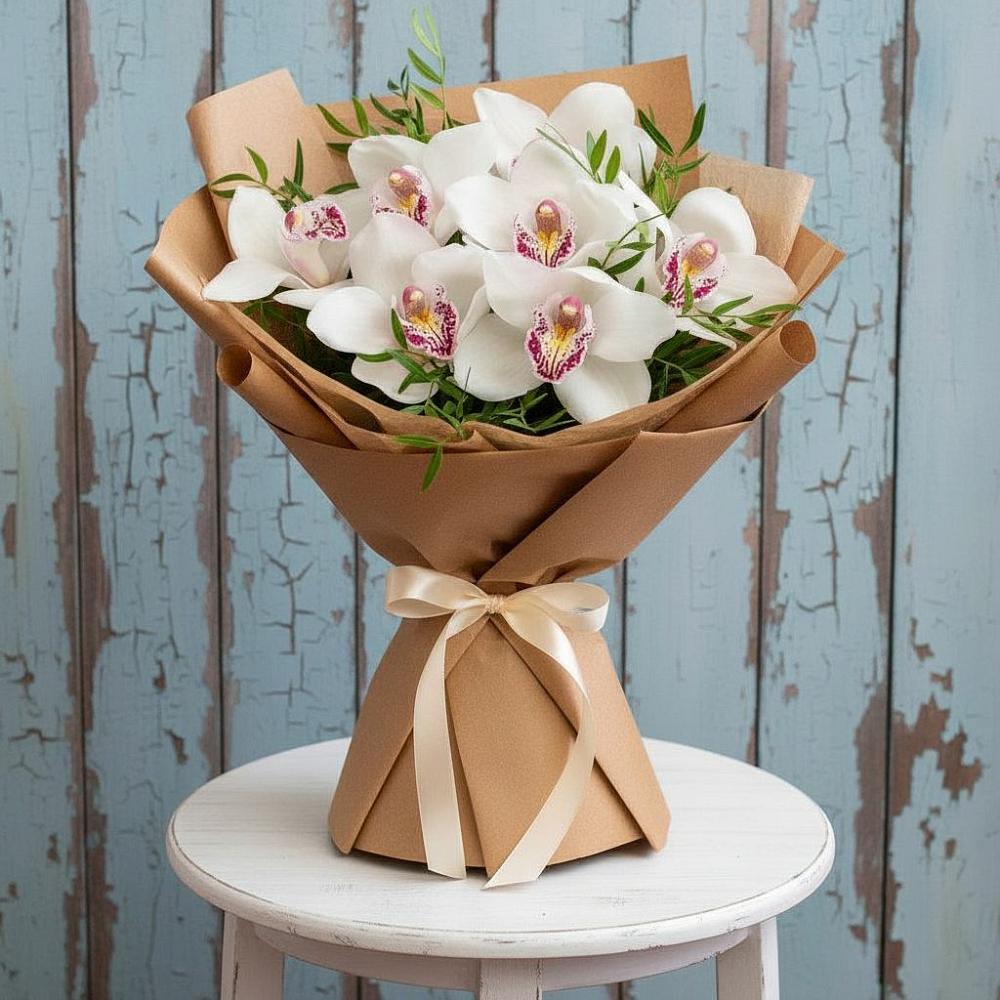 Букет цветов из: Орхидеи и Розы в Сива