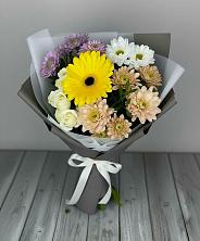 Букет цветов из:  Розы, Герберы и Хризантемы в Сива
