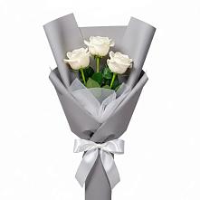 Букет 3 белые розы #REPLACE_PRED# Сива