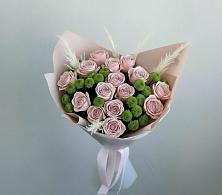 Букет цветов из:  Розы и Хризантемы #REPLACE_PRED# Сива