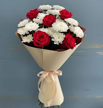 Букет цветов из:  Розы и Хризантемы в Сива