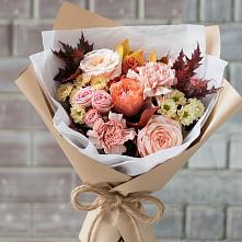 Букет цветов из:  Гвоздики, Хризантемы и Розы #REPLACE_PRED# Сива