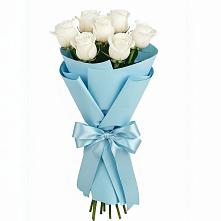 Букет 7 белых роз Проуд в Сива