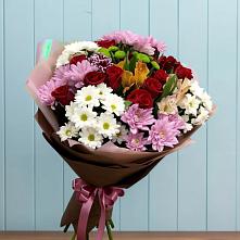 Букет цветов из:  Розы, Хризантемы и Альстромерии в Сива