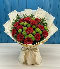 Букет цветов из:  Розы и Хризантемы в Сива