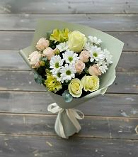 Букет цветов из:  Альстромерии, Розы и Хризантемы в Сива