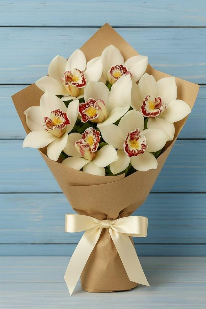 Букет цветов из: Орхидеи и Розы в Сива