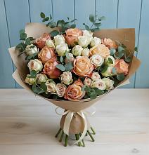 Букет цветов из:  Альстромерии и Розы в Сива